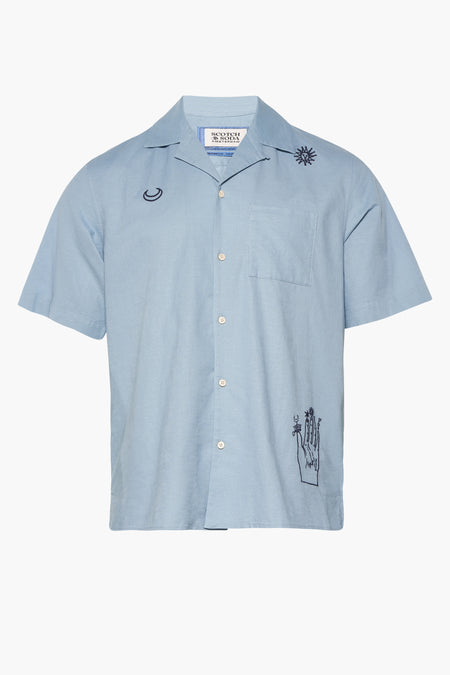 Chemise à manches courtes - bleu