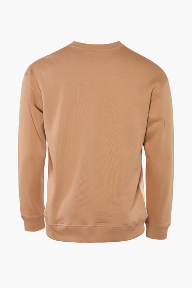 Ecru sweater van Scotch & Soda, effen stof met ronde hals.