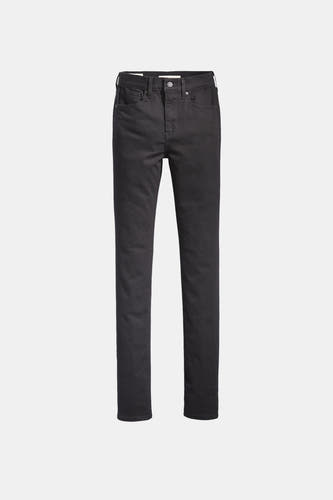 Zwarte straight jeans van Levi's, in een effen kleur met zichtbare zakken.