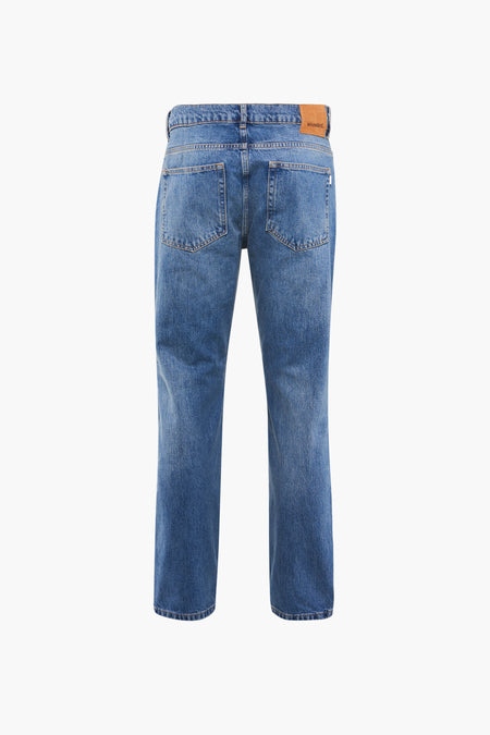 Jean &agrave; coupe carrot - bleu