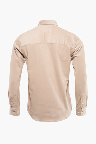 Chemise &agrave; manches longues - beige