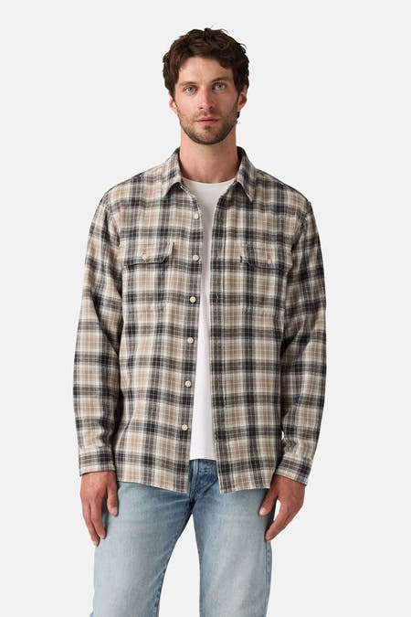 Chemise multicolore à longues manches de Levi's®, avec un motif rayé classique et des poches poitrine.