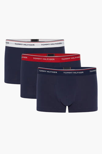 Boxers de couleur TOM TOM Tommy JEANS, avec une ce taille en logo blanc blanc rouge et bleu marine.