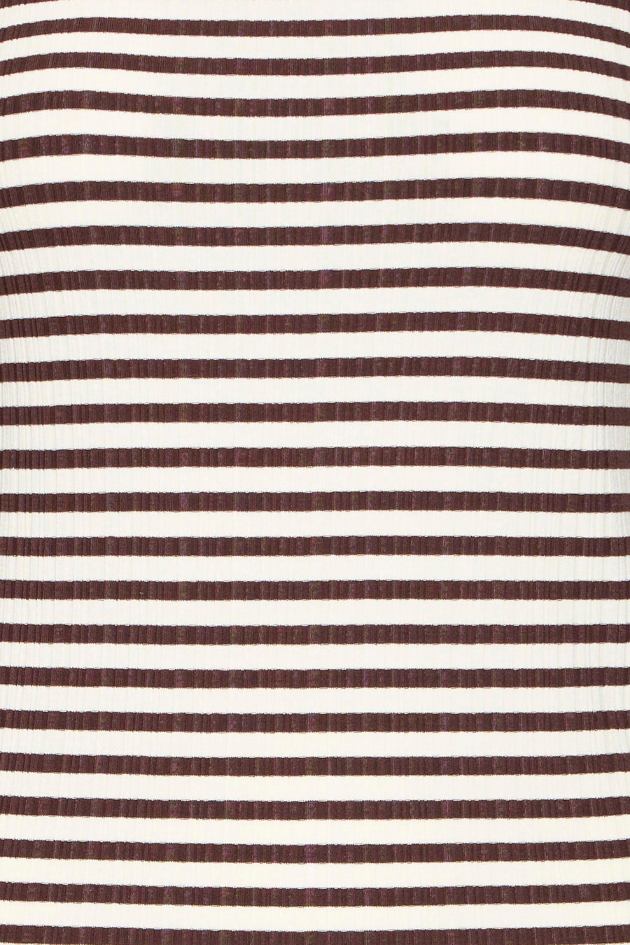 T-shirt écru à manches longues ICHI, avec un motif côtelé rayé.