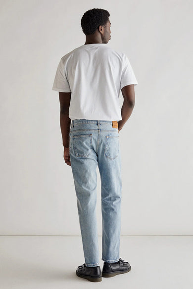 Jean &agrave; coupe carrot - bleu