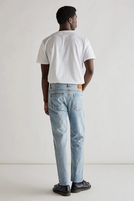 Jean &agrave; coupe carrot - bleu