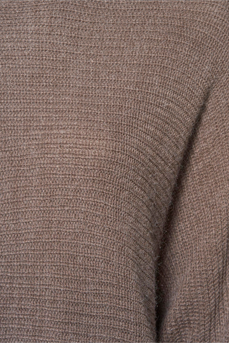 Pull à col rond - brun