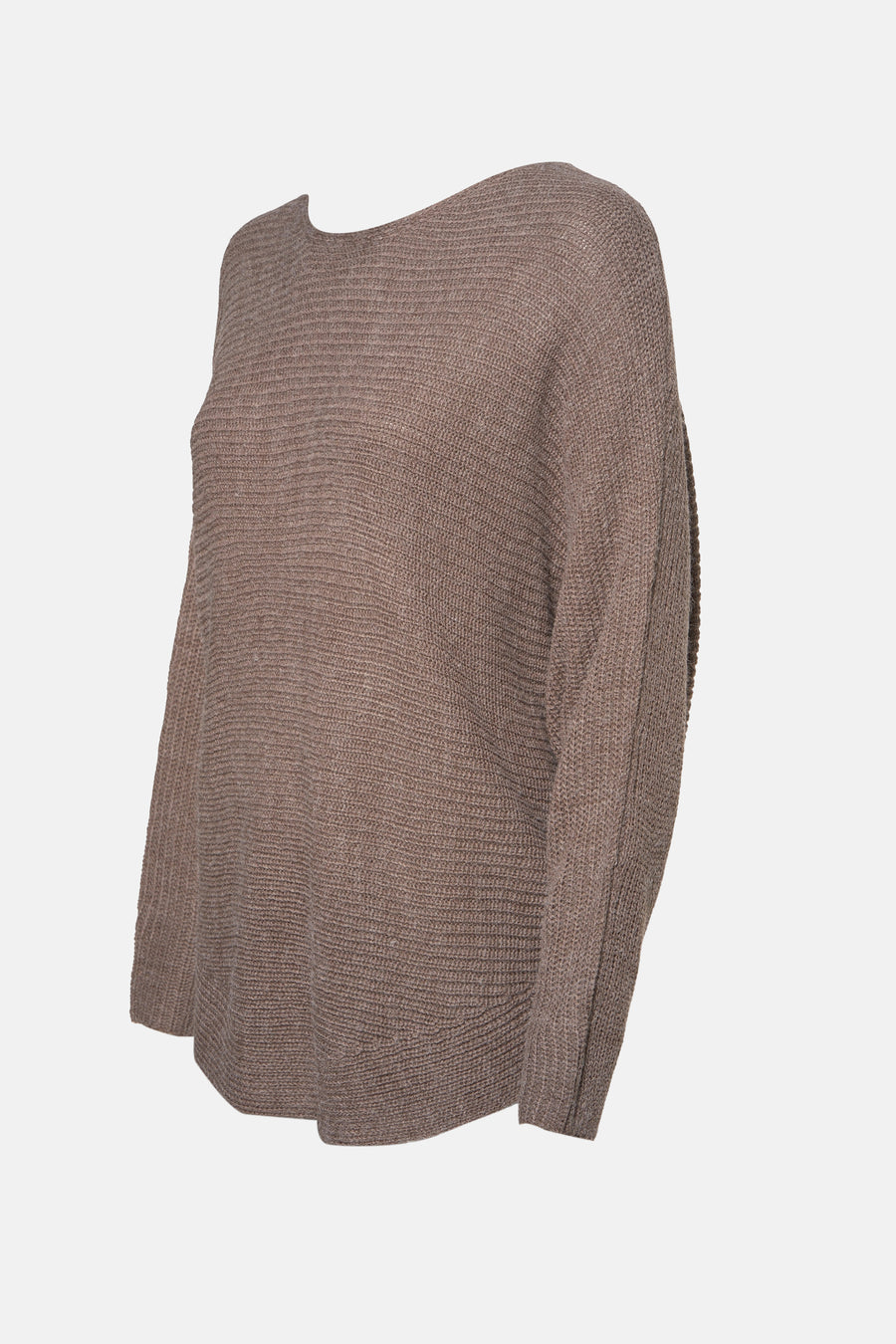 Pull à col rond - brun - Fransa®