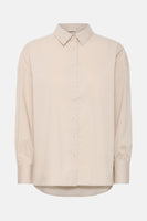 Chemise à manches longues - beige