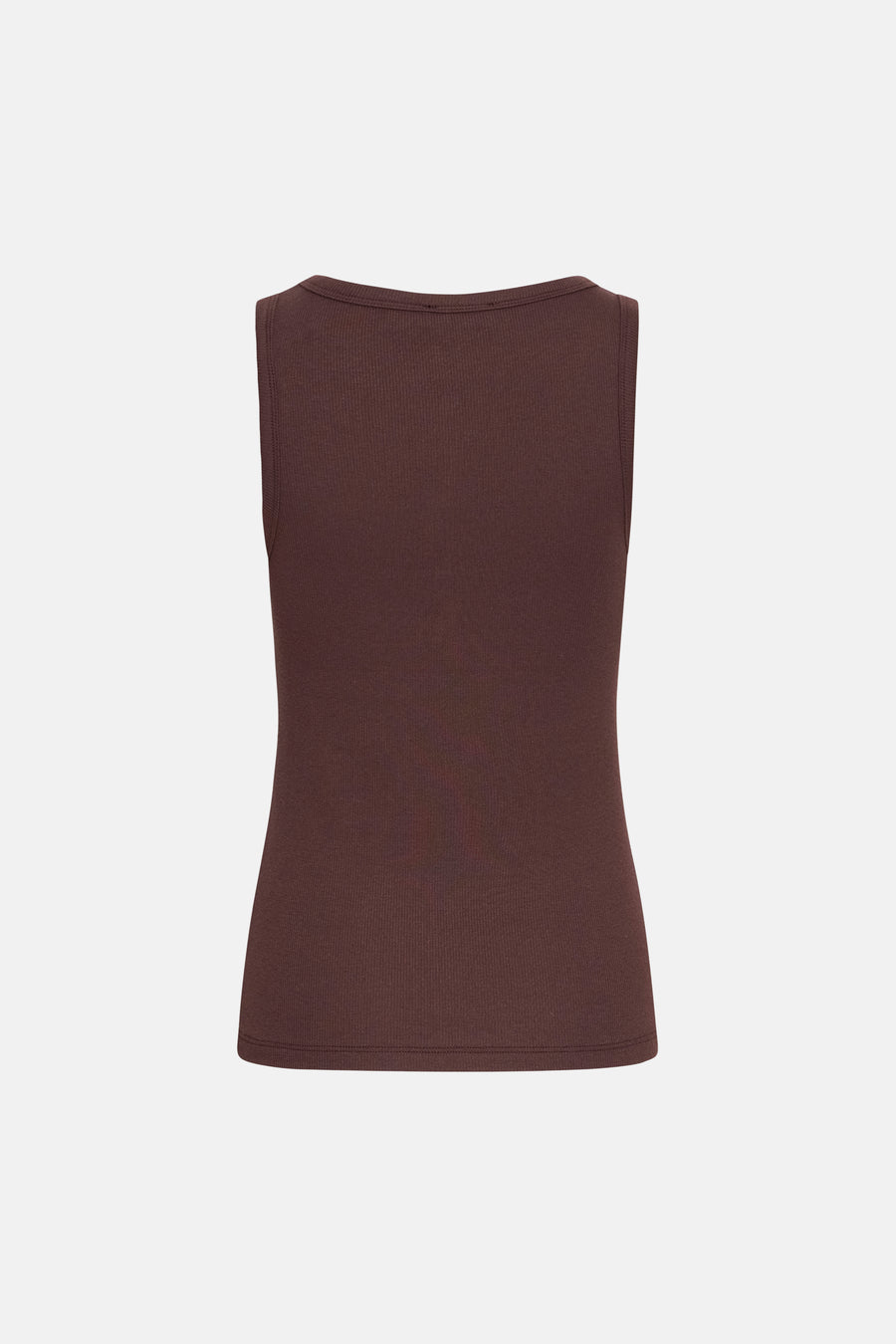 Haut marron de Fransa, avec une texture côtelée et un col rond.