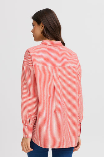 Chemise à manches longues - rouge - Fransa®