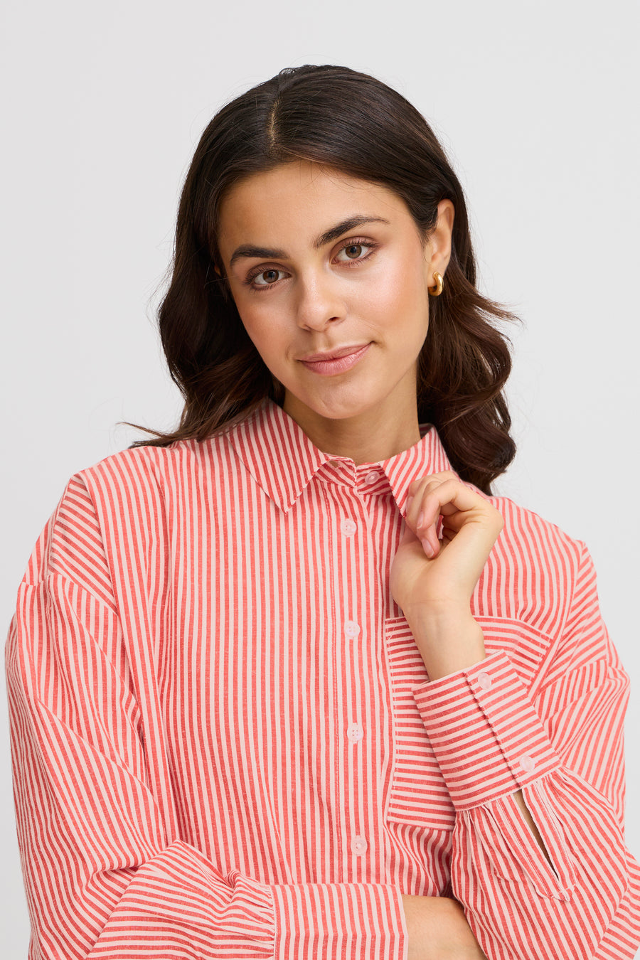 Chemise à manches longues - rouge - Fransa®