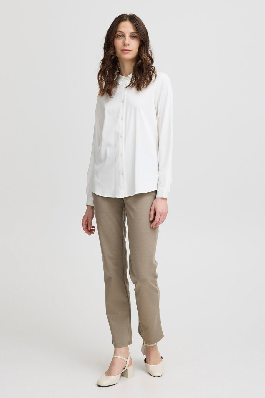 Chemise à manches longues - blanc - Fransa®