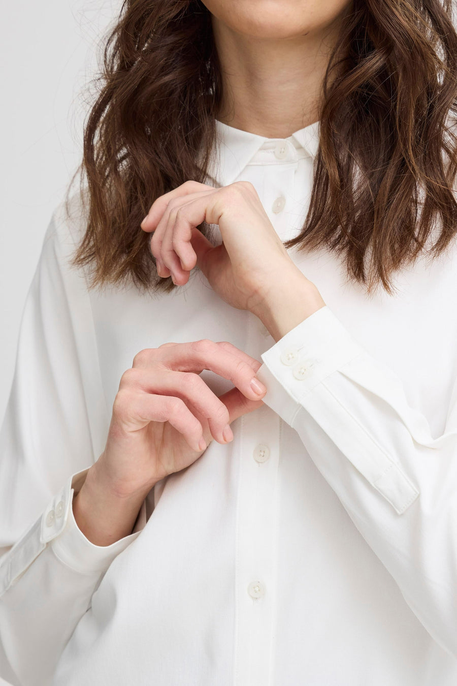 Chemise à manches longues - blanc - Fransa®