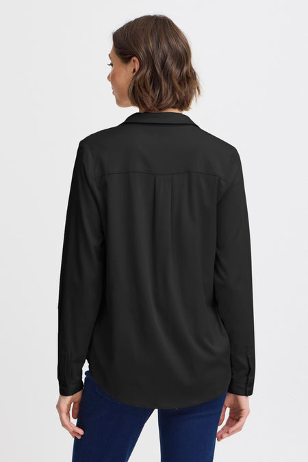 Chemise à manches longues - noir