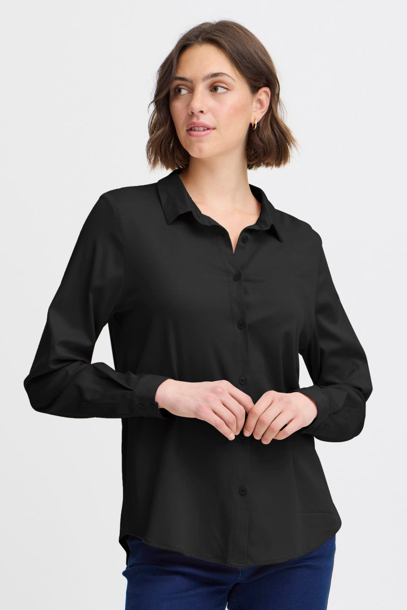 Chemise à manches longues - noir