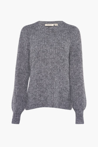 Pull à col rond - gris