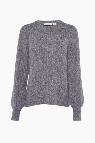 Pull à col rond - gris