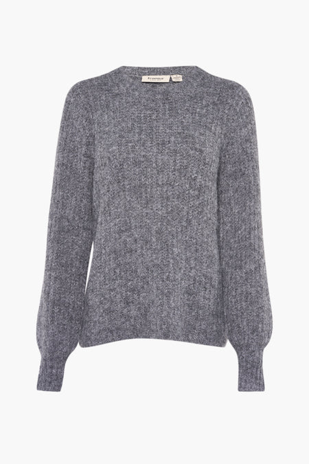 Pull à col rond - gris