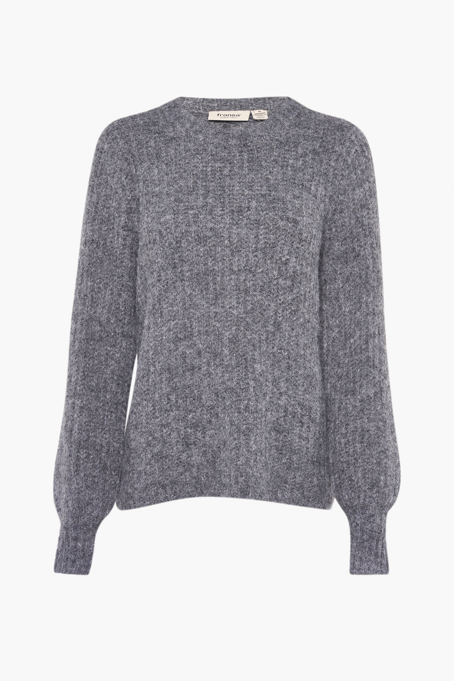Pull à col rond - gris
