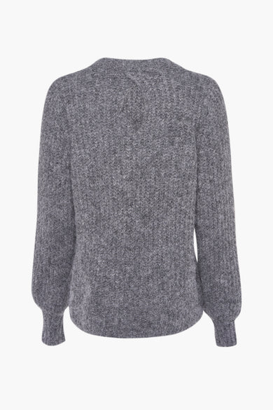 Pull à col rond - gris