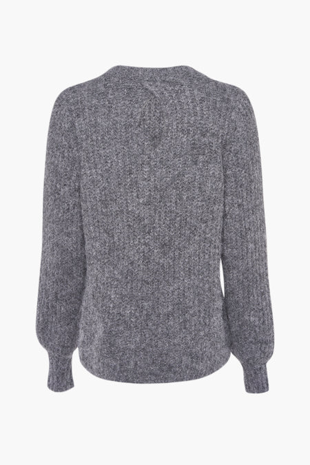 Pull à col rond - gris