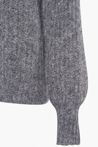 Pull à col rond - gris
