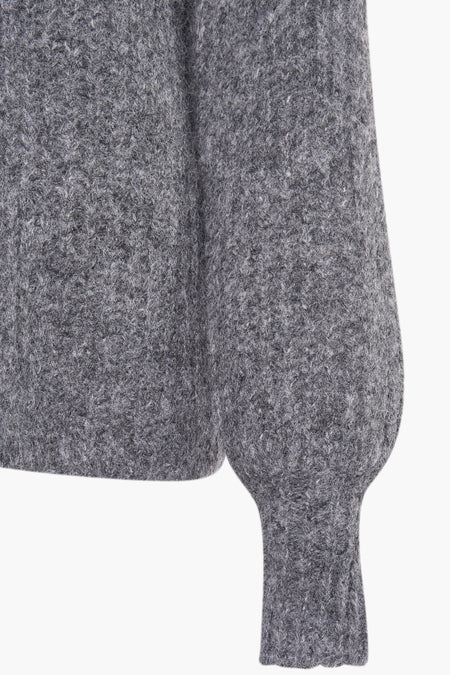 Pull à col rond - gris