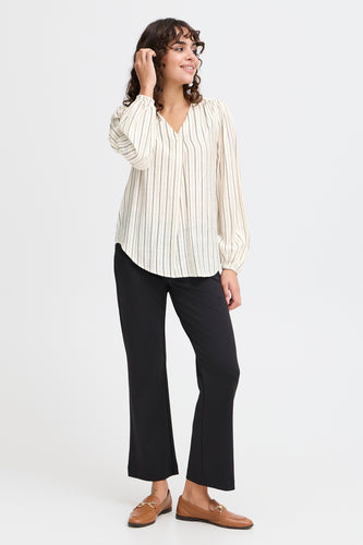 Blouse à manches longues - beige - Fransa®