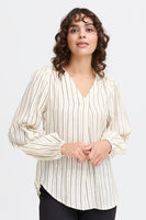 Blouse à manches longues - beige