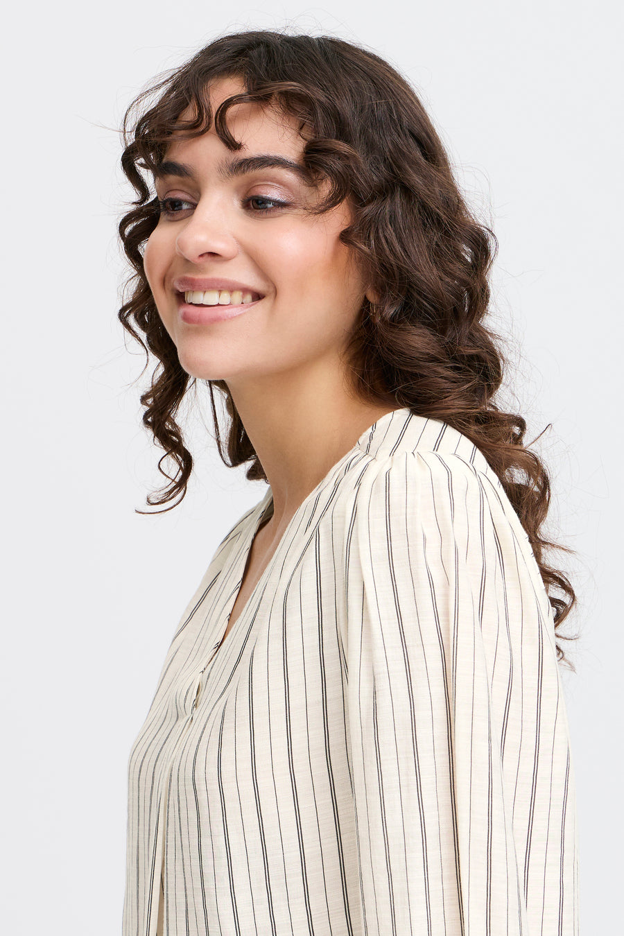 Blouse à manches longues - beige - Fransa®