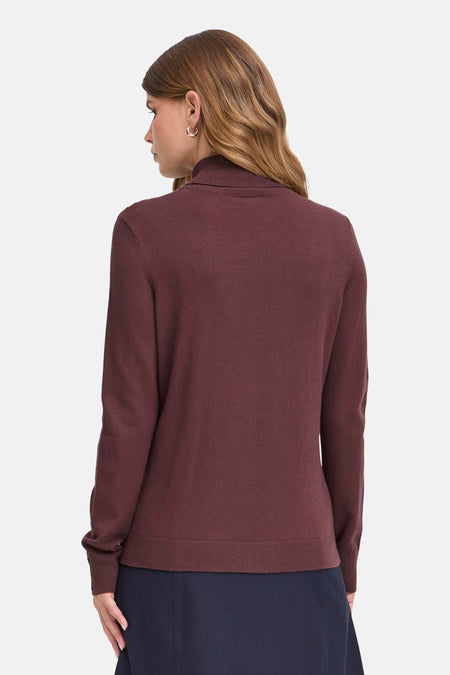 Pull à col roulé - rouge