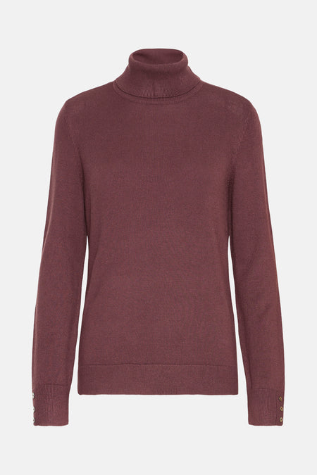 Pull à col roulé - rouge