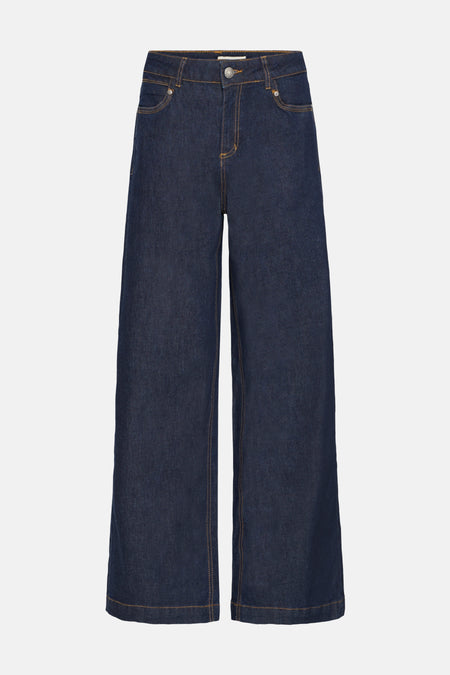 Jeans wide dark blue denim - Fransa®