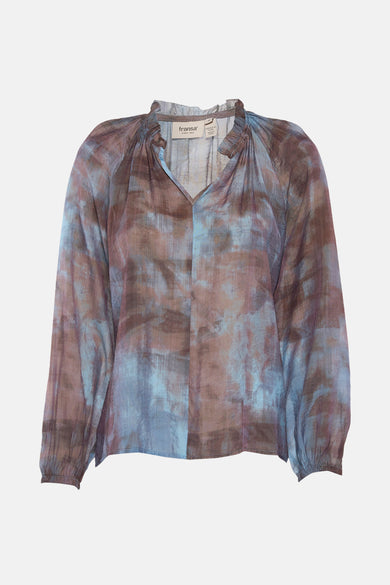 Blouse à manches longues - bleu