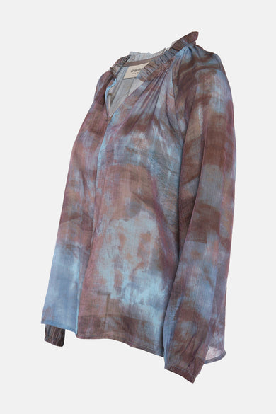 Blouse à manches longues - bleu
