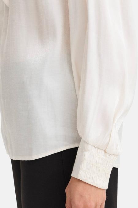 Blouse à manches longues - écru