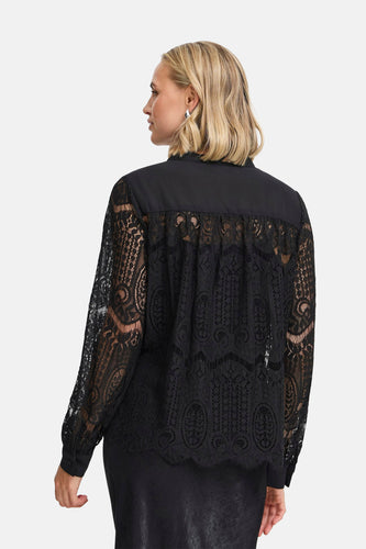 Chemise à manches longues - noir - Fransa®