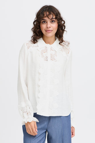 Chemise à manches longues - blanc - Fransa®