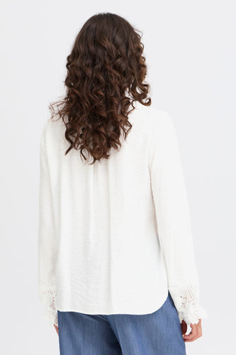 Chemise à manches longues - blanc - Fransa®