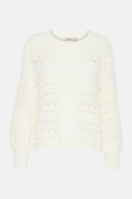 Pull à col rond - écru