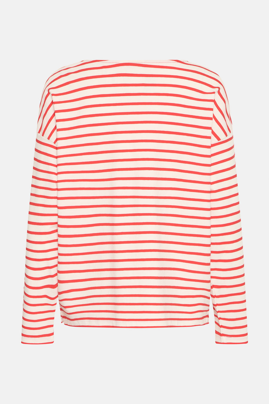 T-shirt rayé rouge avec longues manches de France, avec un col montant.