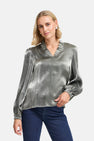 Blouse à manches longues - argenté