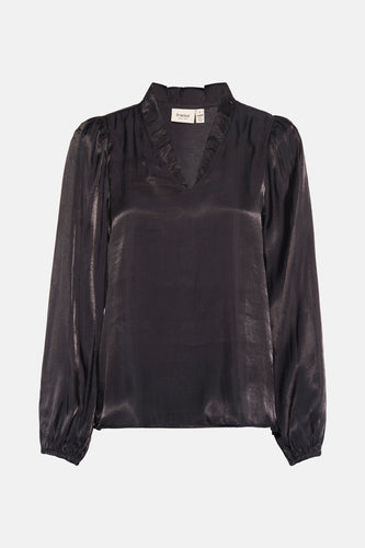Blouse à manches longues - noir