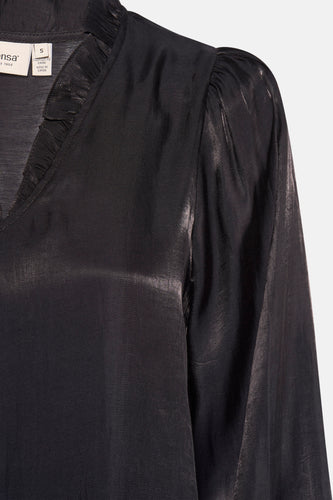 Blouse à manches longues - noir - Fransa®