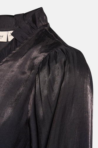 Blouse à manches longues - noir - Fransa®