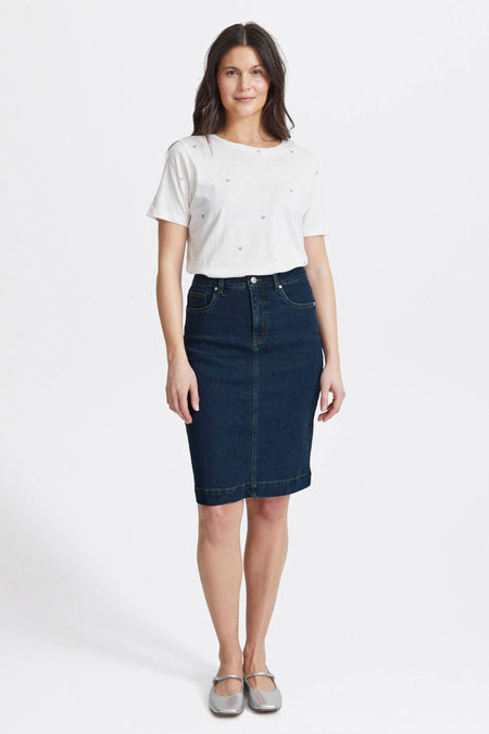 Jupe - dark blue denim