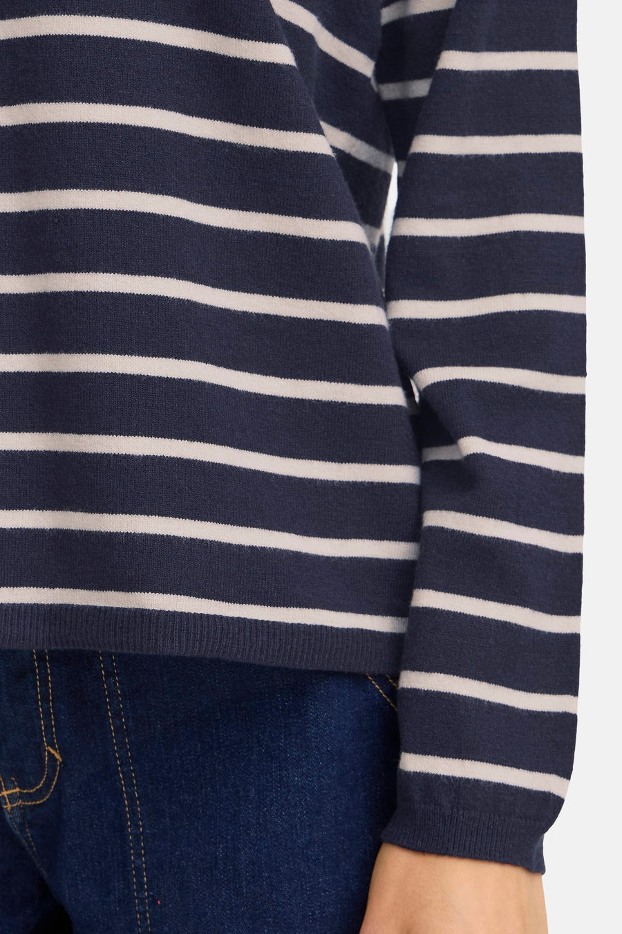 Pull à col rond - bleu - Fransa®