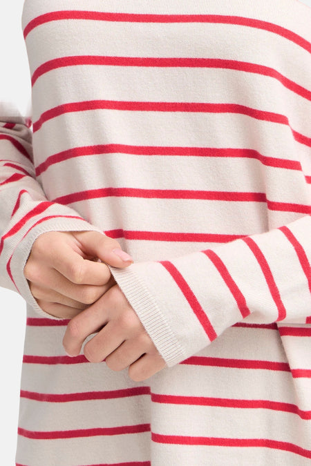 Pull à col rond - rouge