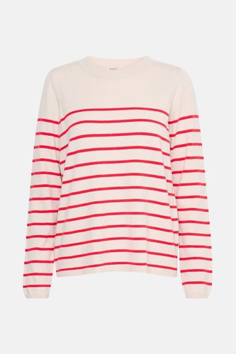 Pull à col rond - rouge - Fransa®